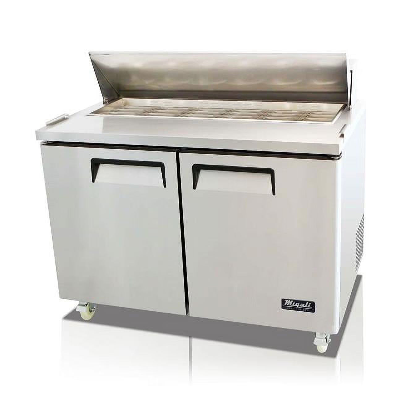 48.2 in. Stainless Steel Refrigerated Counter Sandwich Preparation Table T458