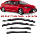 Glass Tape-on Rain Guards for Toyota Corolla Sedan, 4 Pieces Y88155