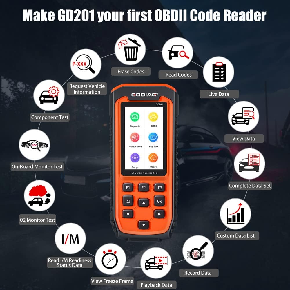 OBD2 Scanner Diagnostic Scan Tool with 29 Reset Service B243