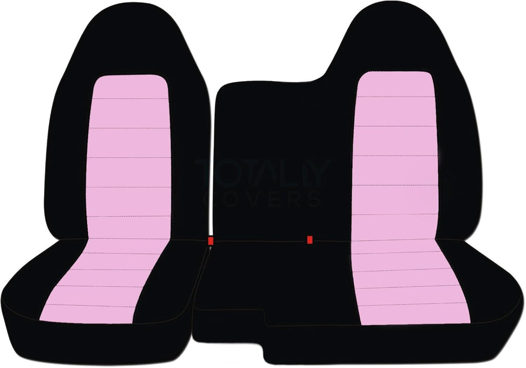 Black and White Two-Tone Truck Seat Covers D9938