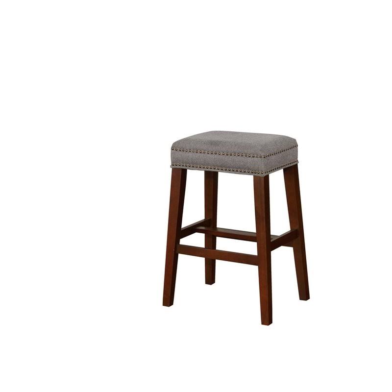 Gray and Walnut Bar Stool R731178