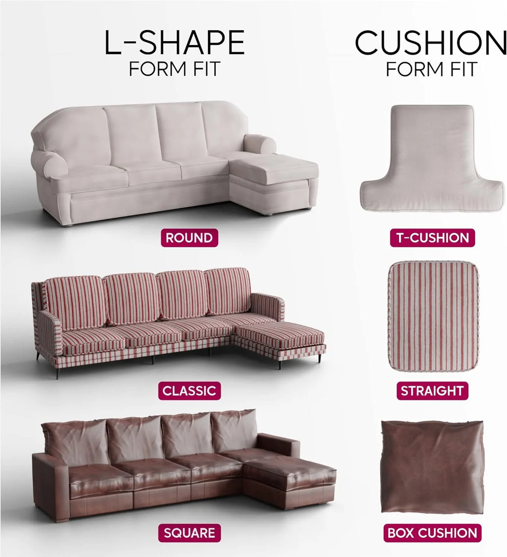 Blue Right-Facing Chaise Sectional Sofa Slipcover W893211