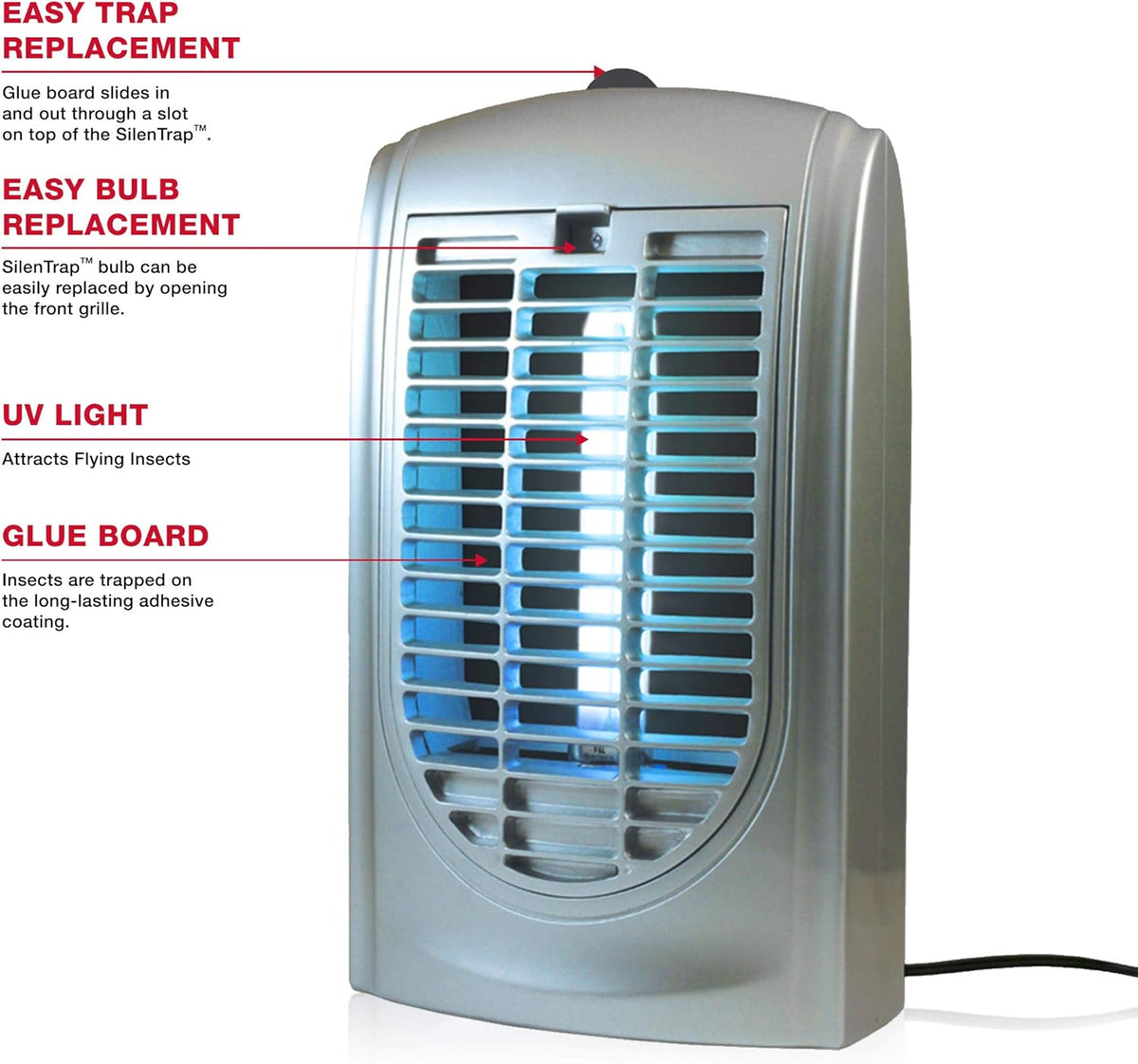 Silent Electric Flying Insect Light Fly Trap J65885