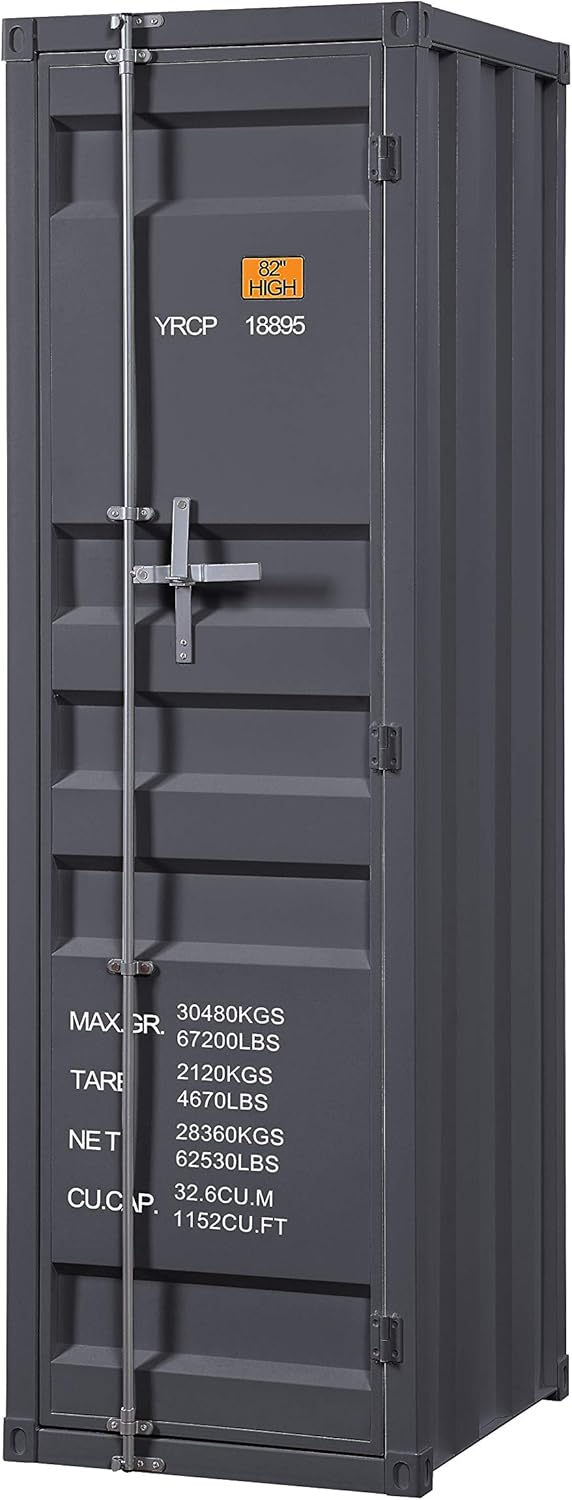 White Single Door Cargo Wardrobe Q215298