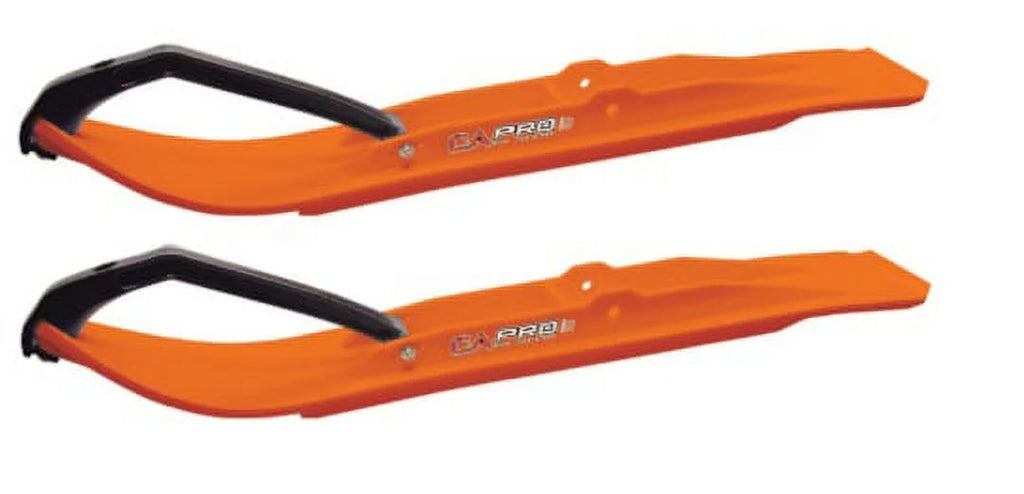 Orange XT Snowmobile Skis with 10" Round Bars Complete Kit Y358865