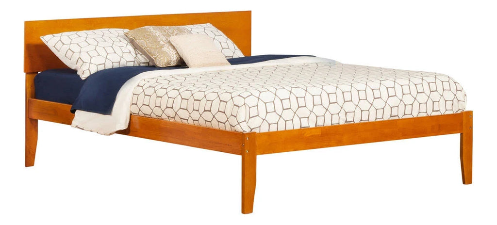 Caramel Latte Queen Bed with Open Foot Rail I100154