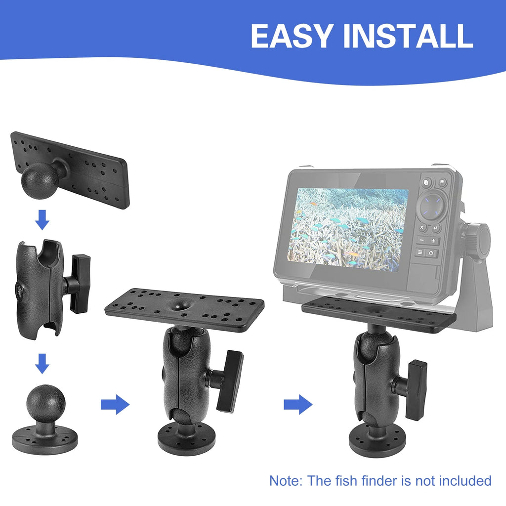 Portable Kayak Fish Finder Mount with 360° Swivel Ball Mount Base Y89563