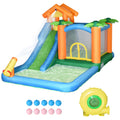 6-in-1 Inflatable Water Slide Jumping Castle with Blower O161124