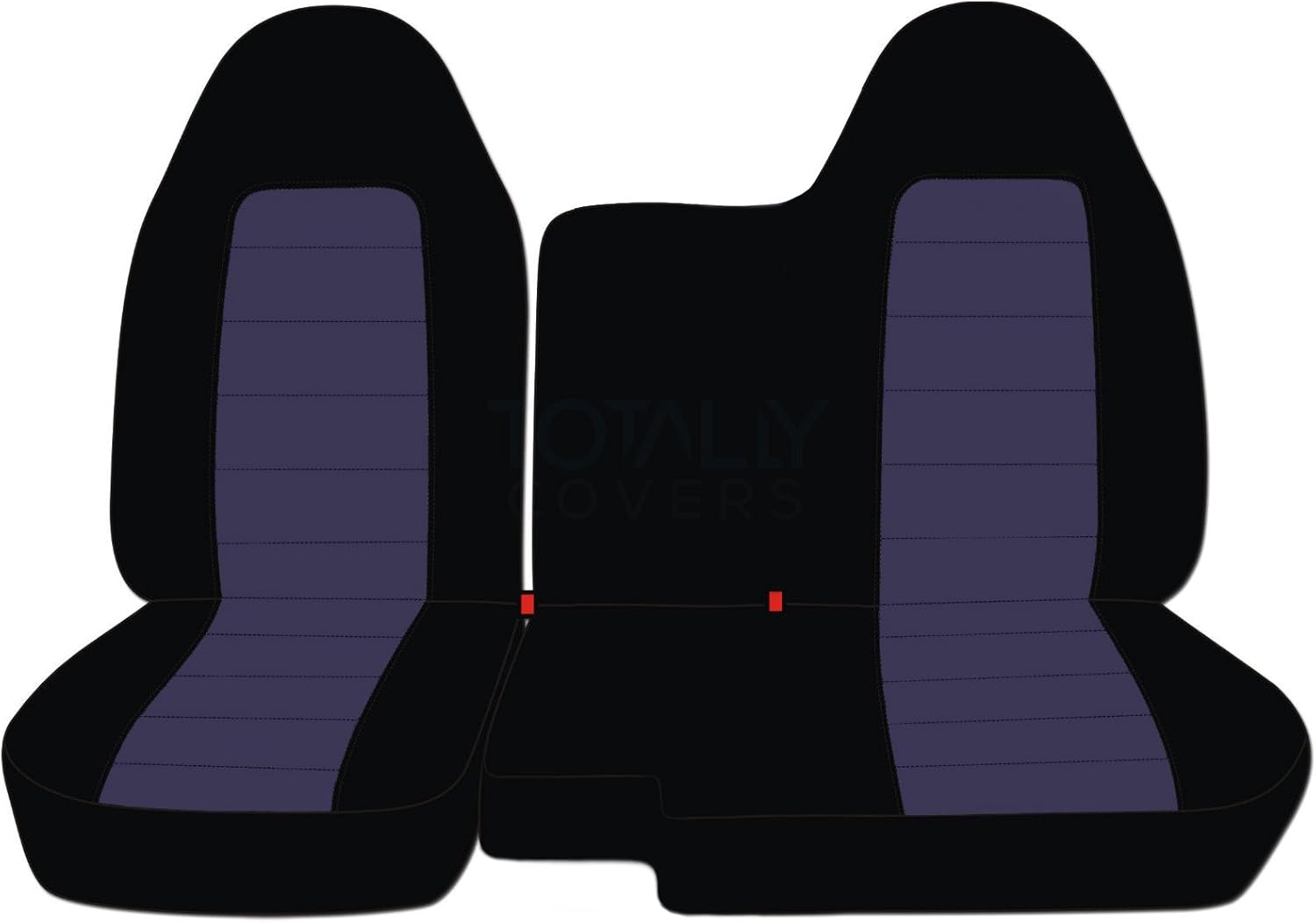 Black and White Two-Tone Truck Seat Covers D9938
