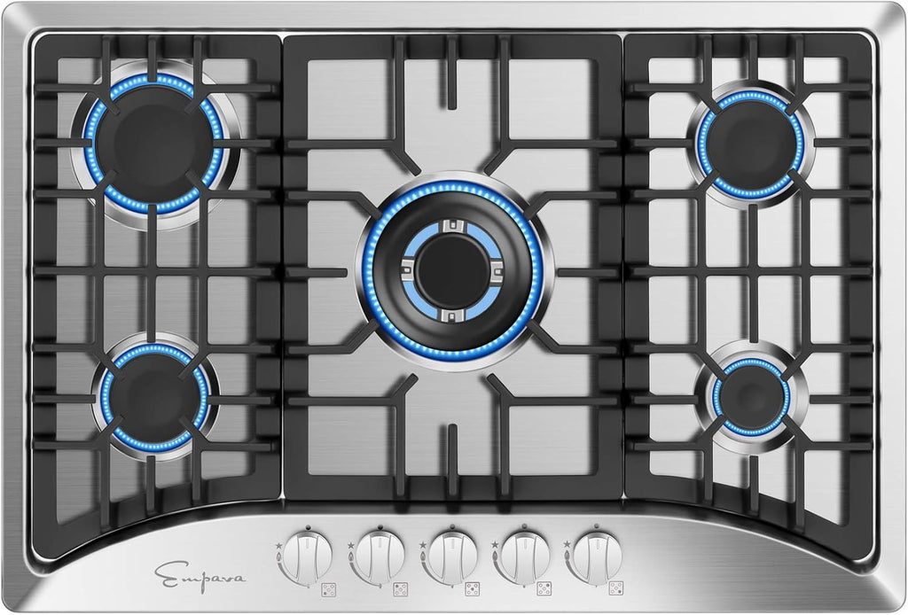 30" Gas Cooktop with 5 Sealed Burners in Stainless Steel H437575