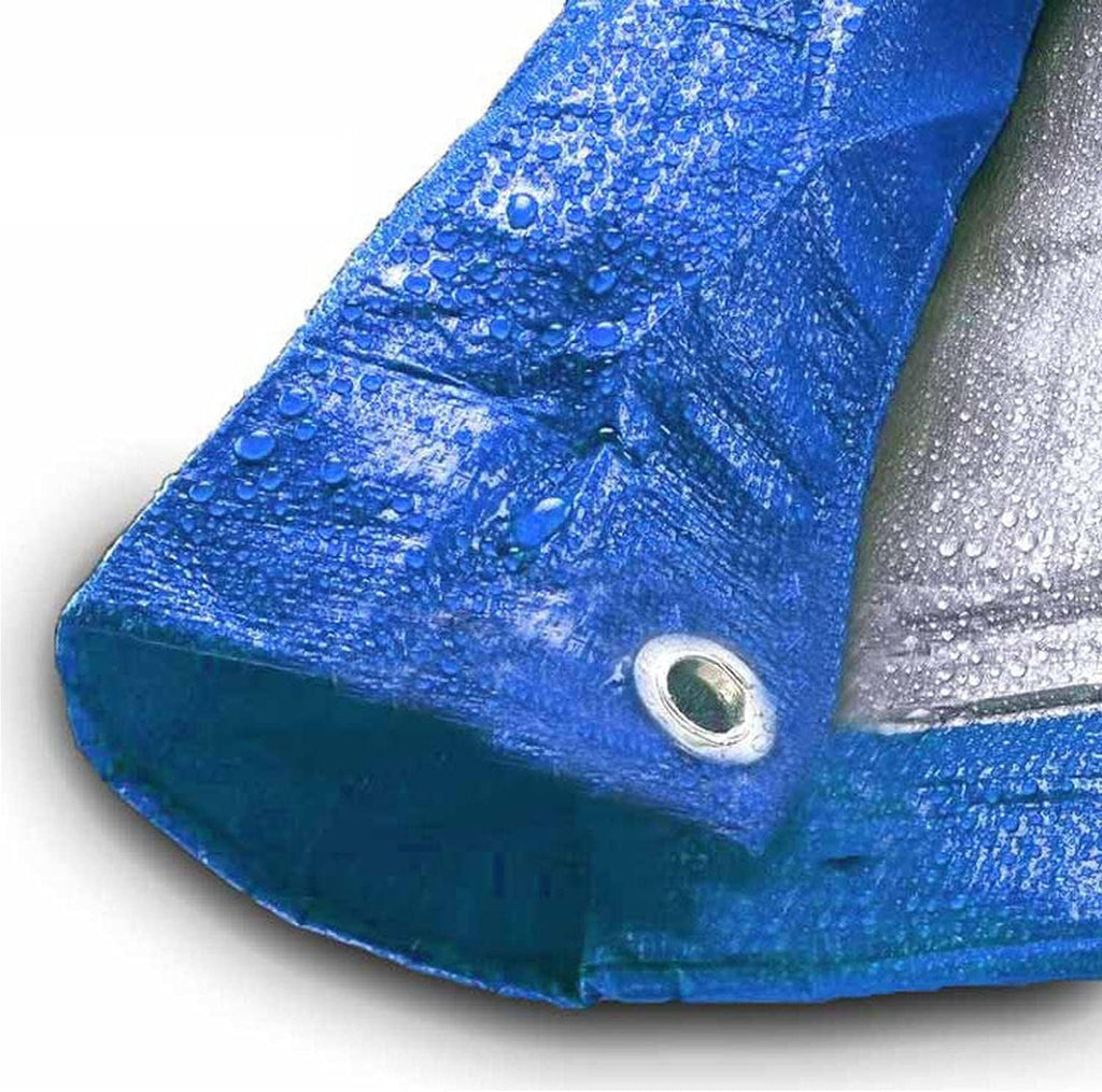 30' x 40' Water Resistant Blue/Silver Tarp Y7293
