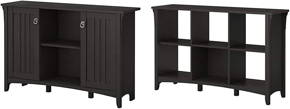 Antique White Accent Storage Cabinet with Doors E46387