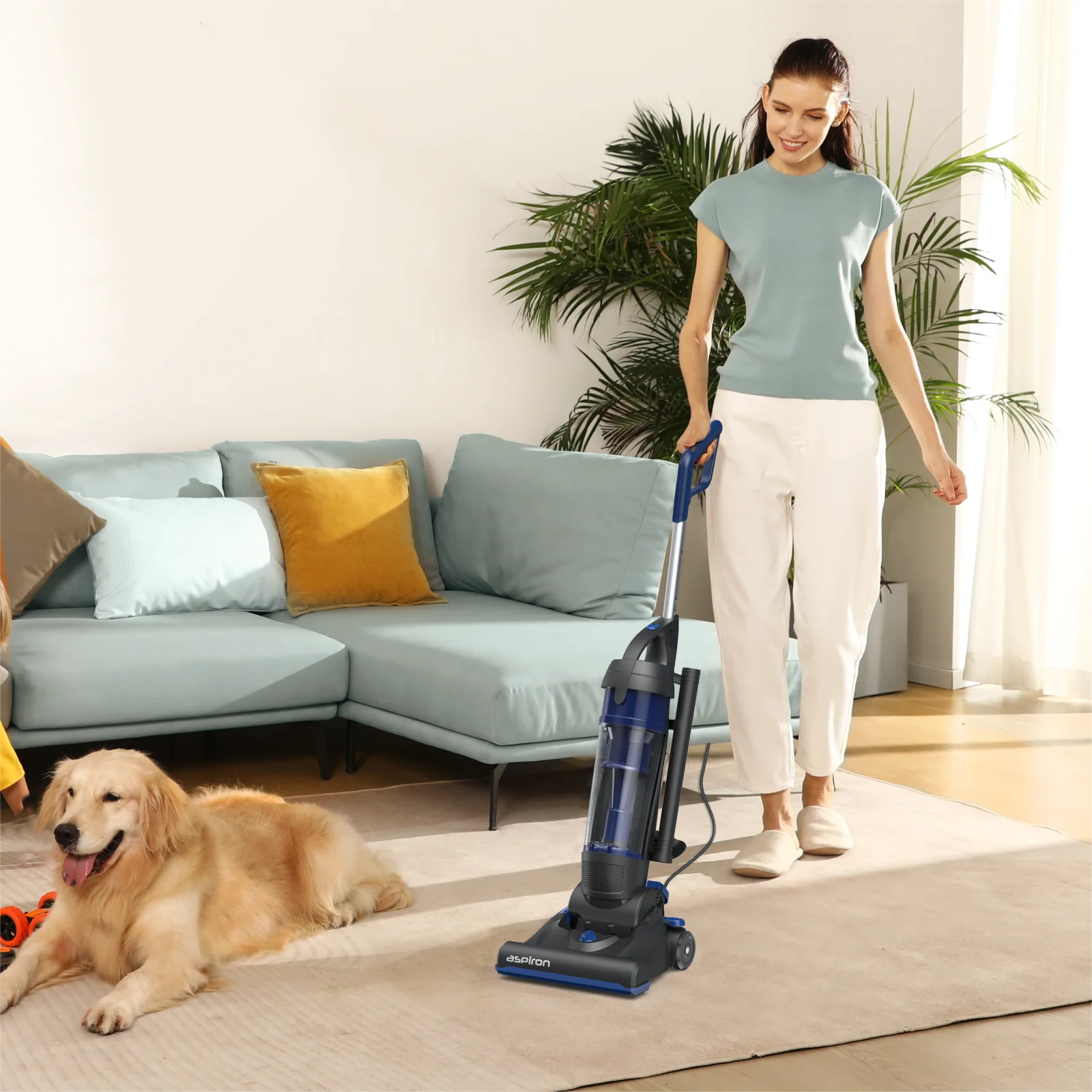Aspiron Bagless Upright Vacuum Cleaner, 25Kpa, 3L Dust Cup O5645