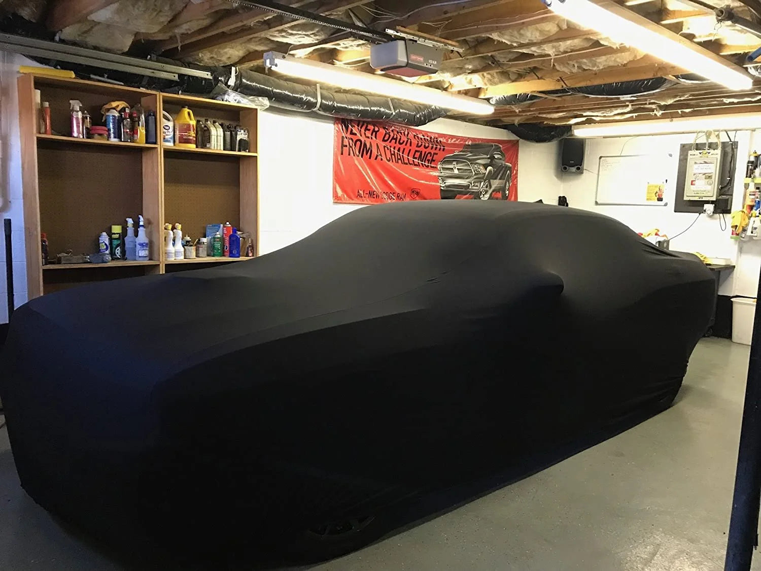 Black Satin Indoor SUV Car Cover with Storage Bag U478