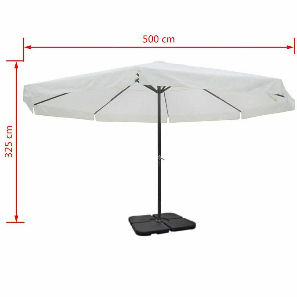 White Aluminum Parasol T10489
