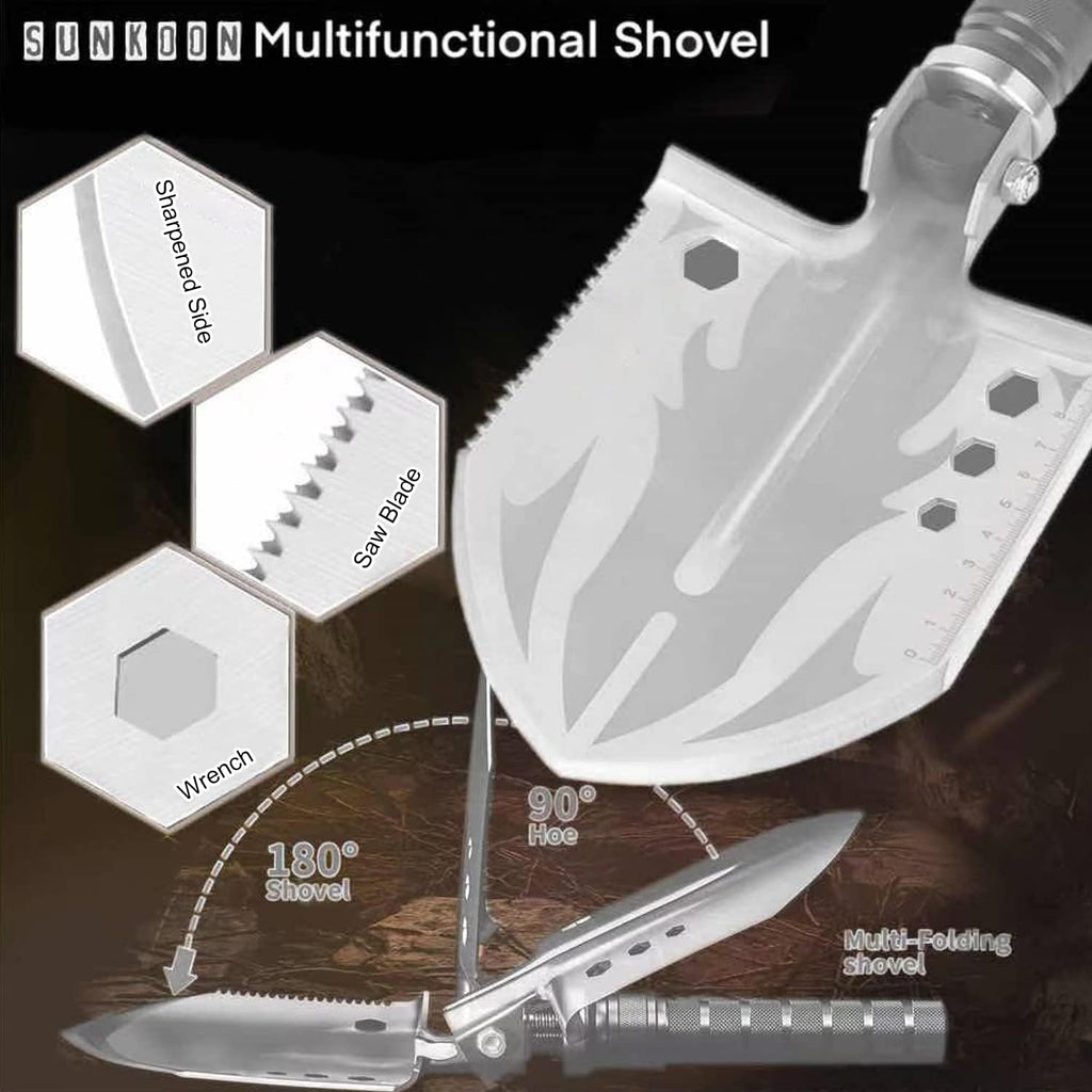 Camping Folding Shovel with High Carbon Steel Storage Pouch M769