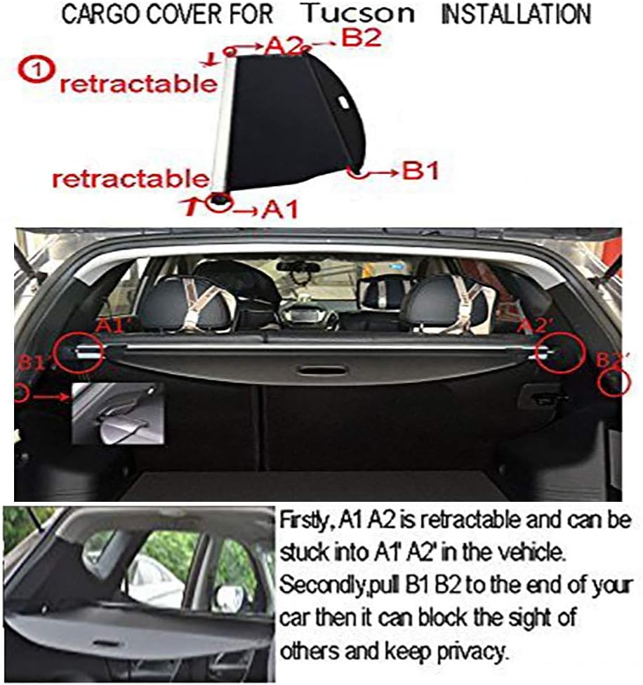 Retractable Trunk Shade for Hyundai Tucson, Pack of 2 R63652