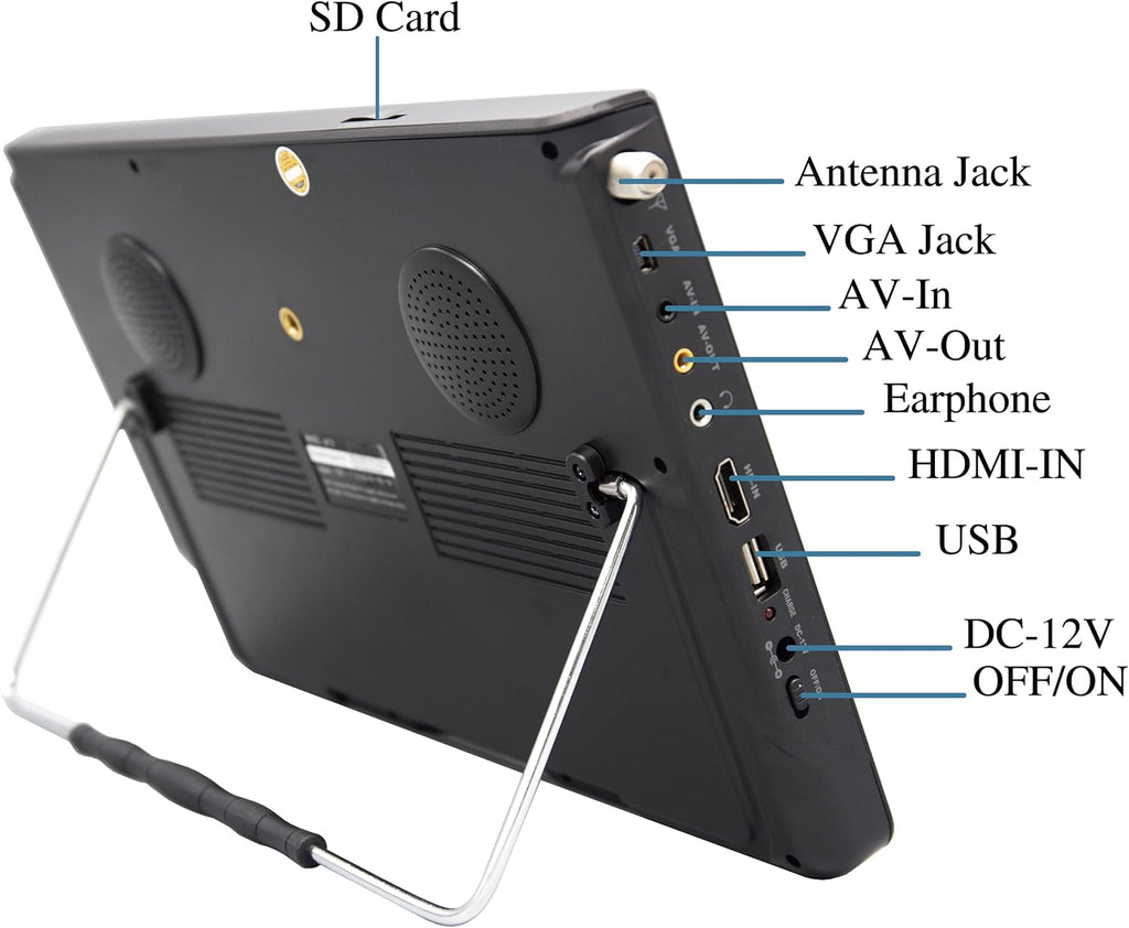 12.1 Portable Widescreen LED TV with HDMI and Remote Control O138