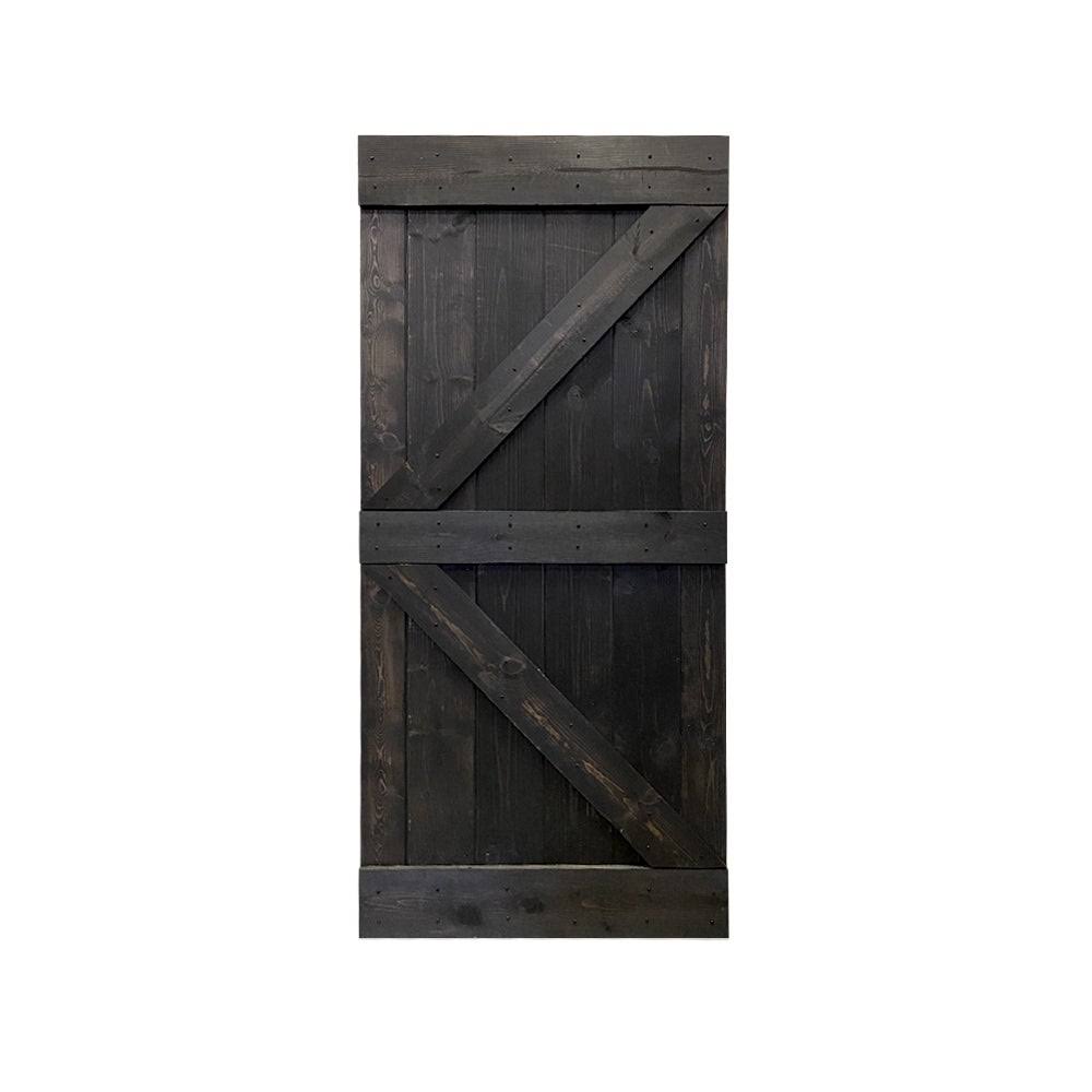 Red Walnut Stained Solid Pine Wood Interior Sliding Barn Door Slab U5412