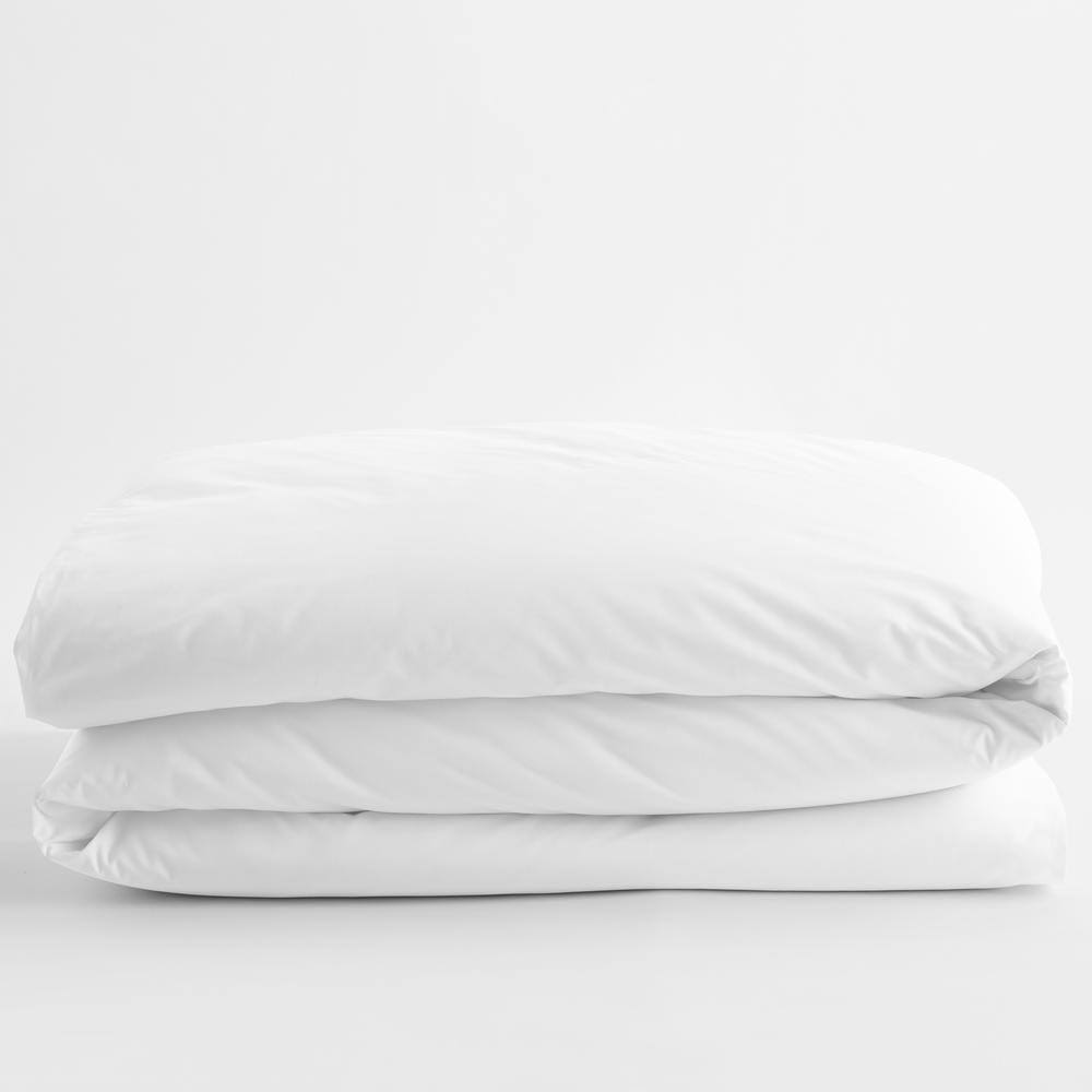 Organic White Cotton Percale Full Duvet Cover Z131409