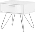 Pure White Scandinavian Nightstand V2683