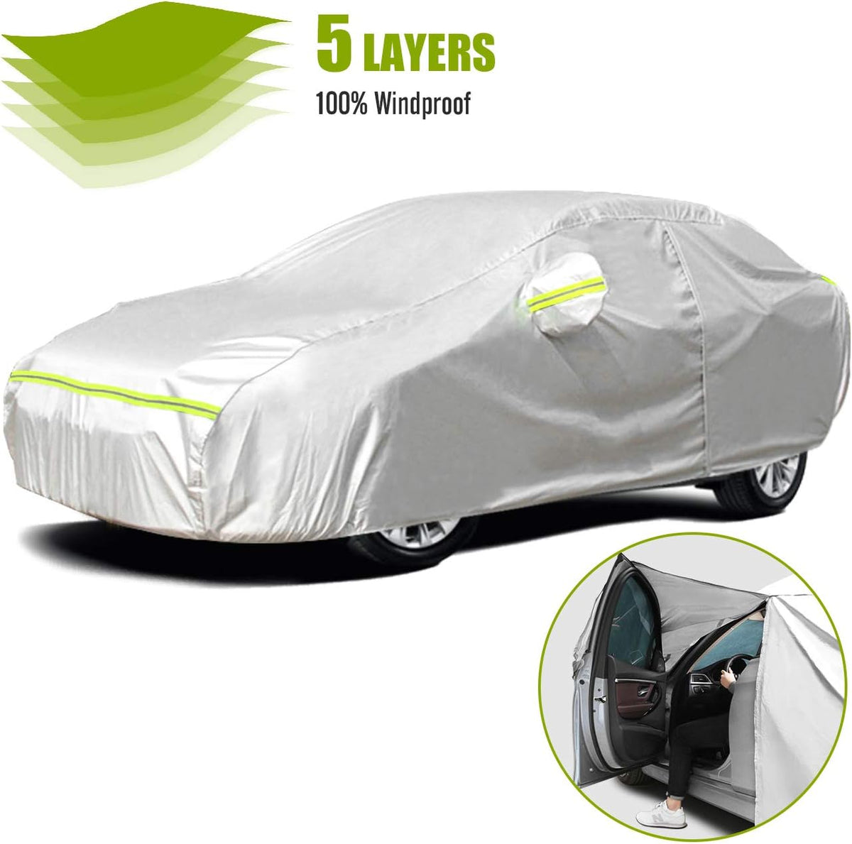 Full Exterior Car Cover Waterproof All Weather 5 Layer for SUV X30367