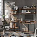 Light Hickory 2-Piece Desk and Display Shelf Set S923823
