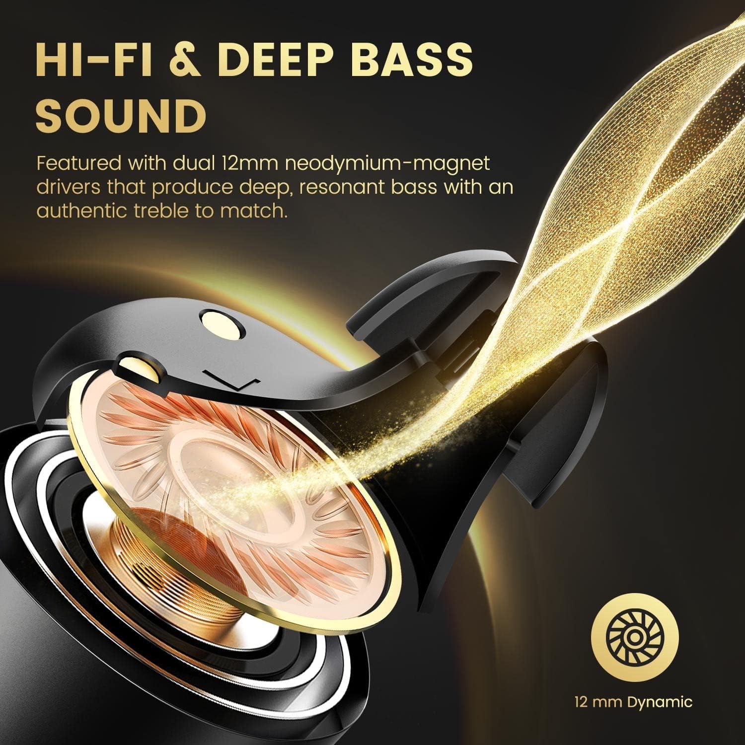 Hybrid Active Noise Cancelling Earbuds, Wireless Bluetooth 5.2 Earphones with ANC Transparent Mode, 4 Mics, 30H Play Time, IPX5 Waterproof T923