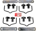 Replacement Hardware for Cargo Carriers, 4 Mounting Brackets, 8 Threaded Knobs, 4 Mounting Plates, 4 Clip Hooks P9948