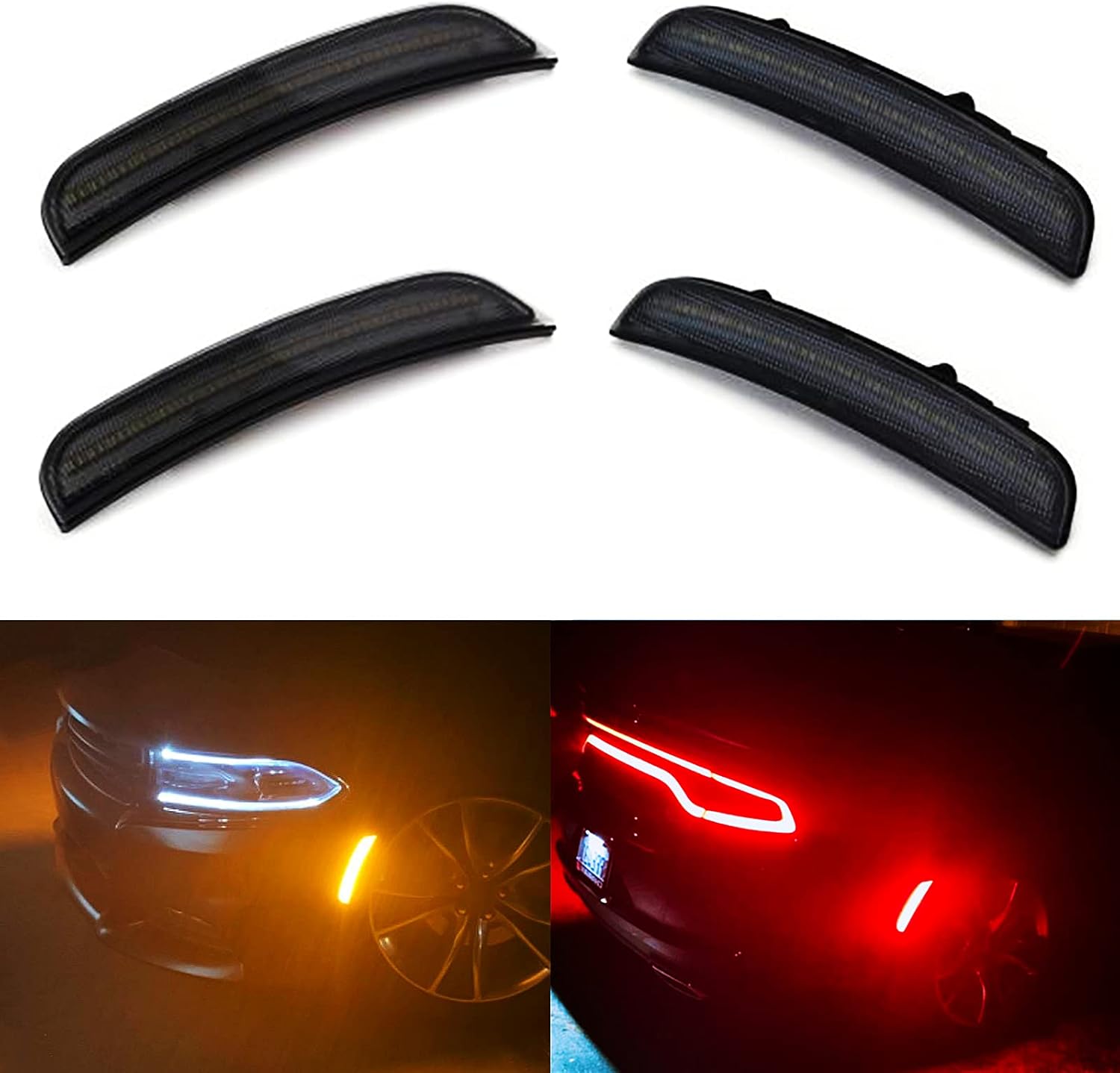 Amber Red Smoke Lens LED Side Marker Light J564565