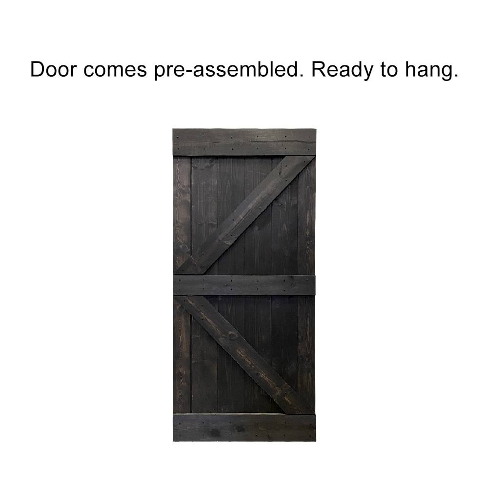 Red Walnut Stained Solid Pine Wood Interior Sliding Barn Door Slab U5412