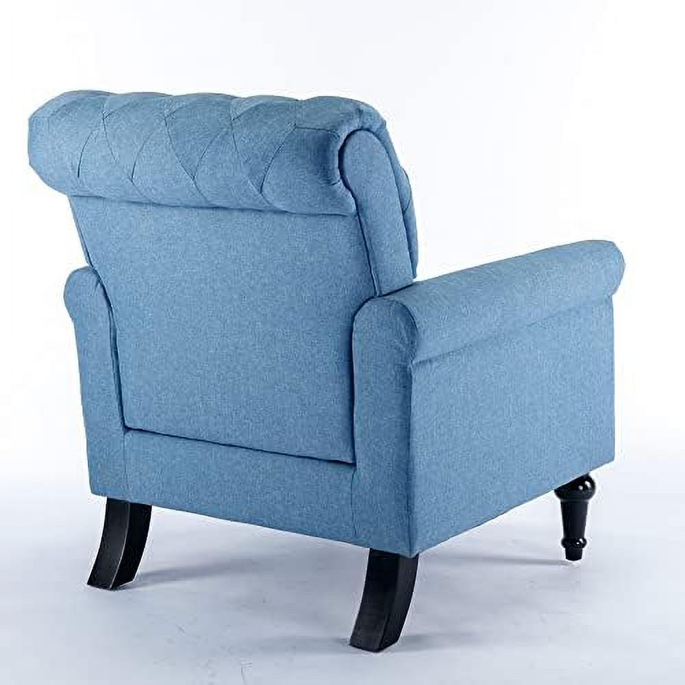 Chenille Fabric Accent Chair with Footrest D8925