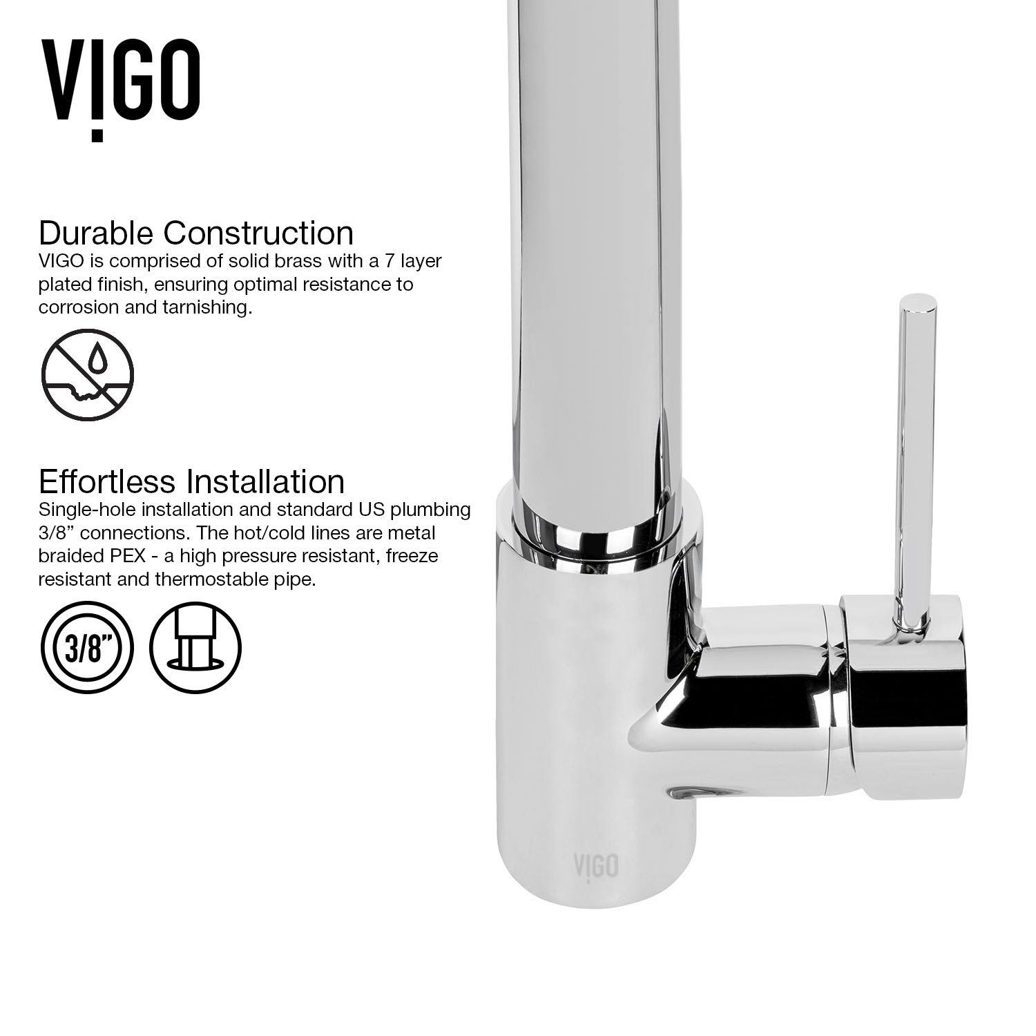 Chrome Pull-Down Spray Kitchen Faucet with Soap Dispenser K67313