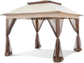 Red Pop-Up Gazebo Tent with Mosquito Netting I4599