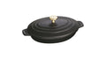 Black Matte Oval Covered Baking Dish A97879