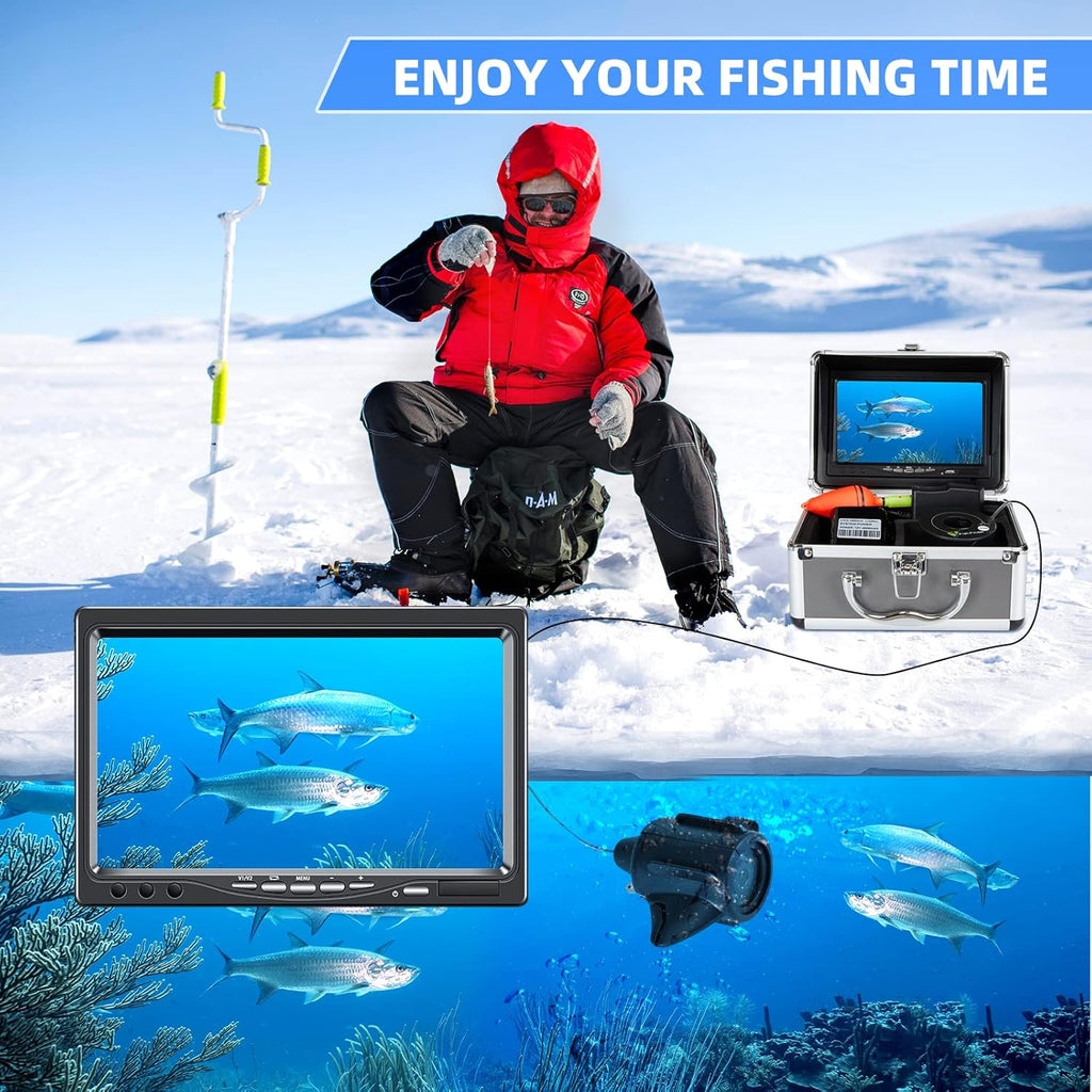 7'' Monitor Waterproof 12 Lights AHD 720p Fishing Camera T8973