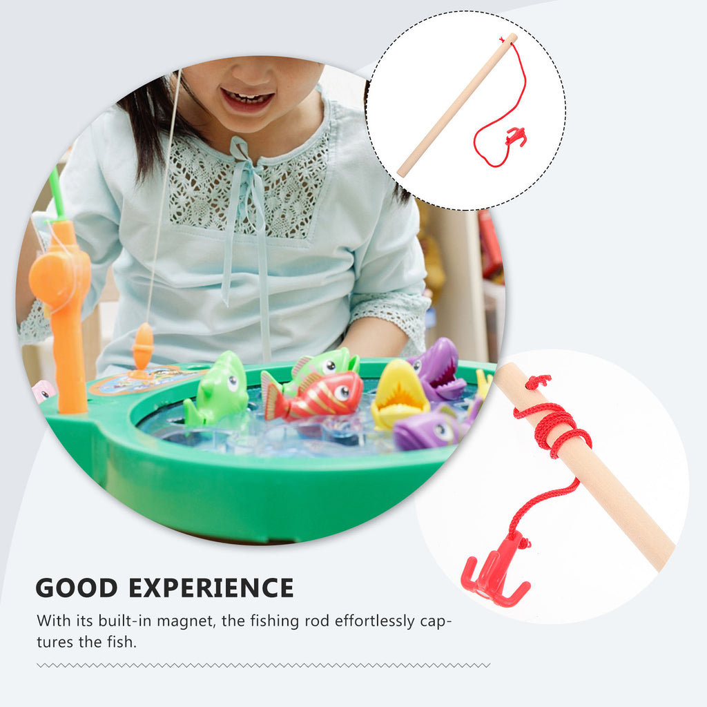 4 Pcs Wooden Magnetic Fishing Toy Playset P930