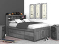 Full Bookcase Bed with 6 Drawers Y4295