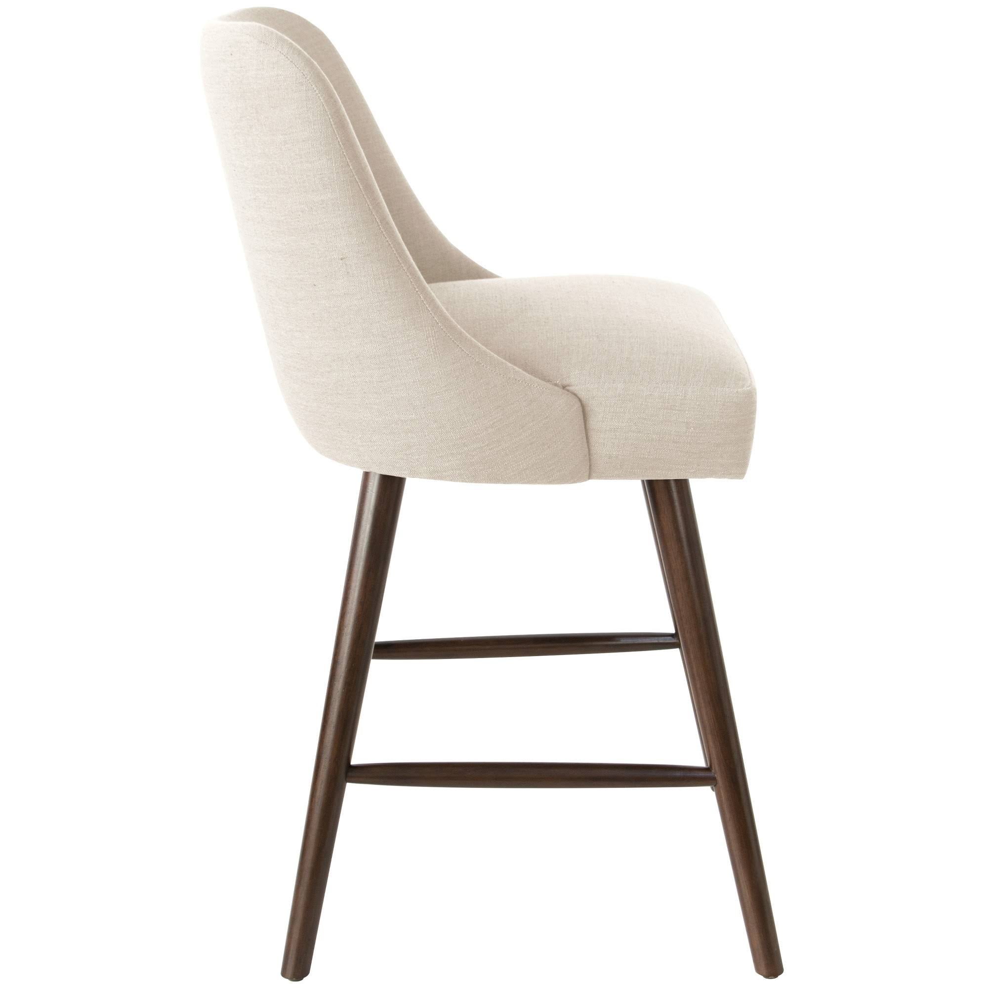 Modern Counter Height Barstool Talc Linen D647