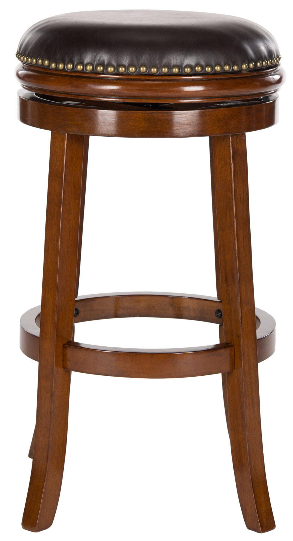 Walnut Brown Swivel Bar Stool Q947455