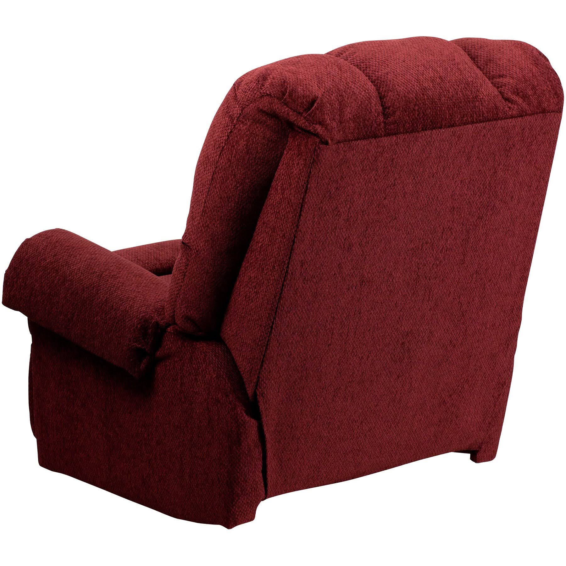Burgundy Chenille Rocker Recliner M2692