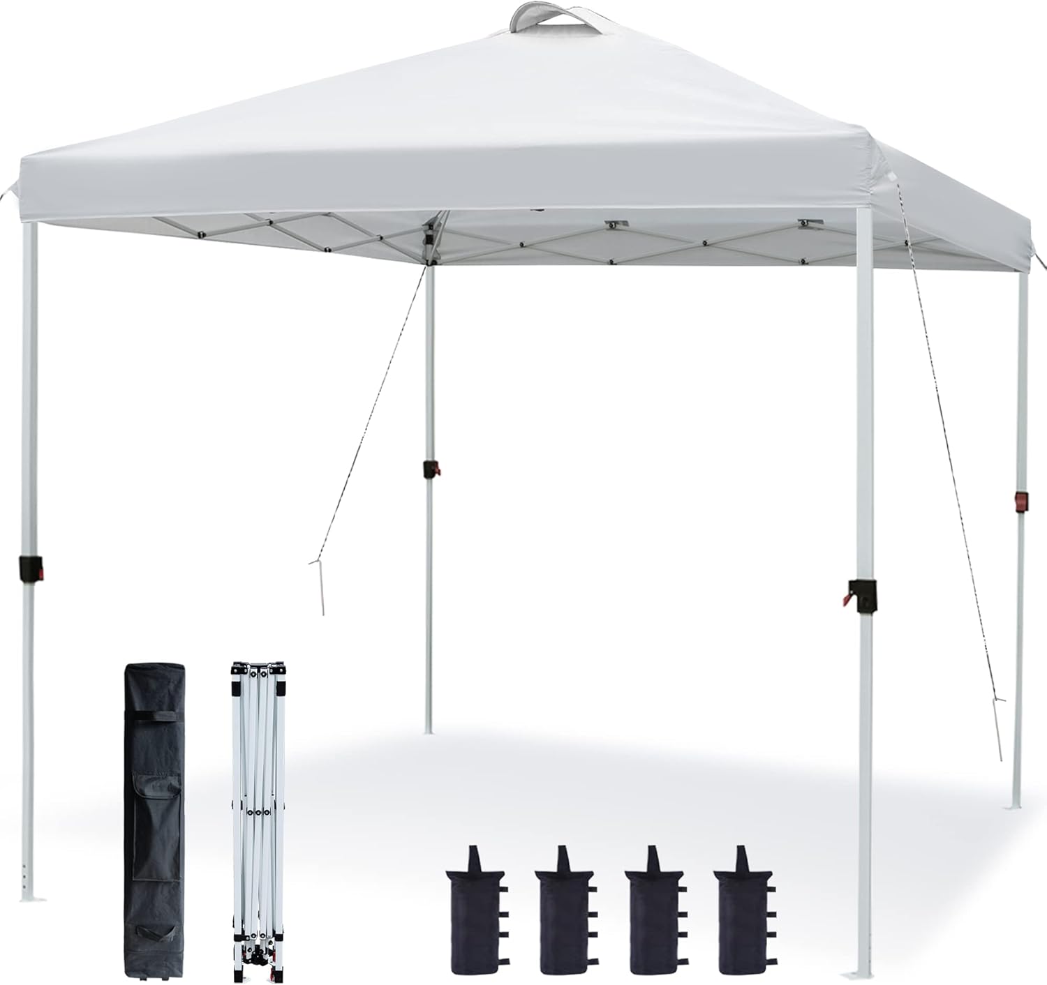 10'x10' Pop Up Canopy with Wheeled Carry Bag, Gray V162