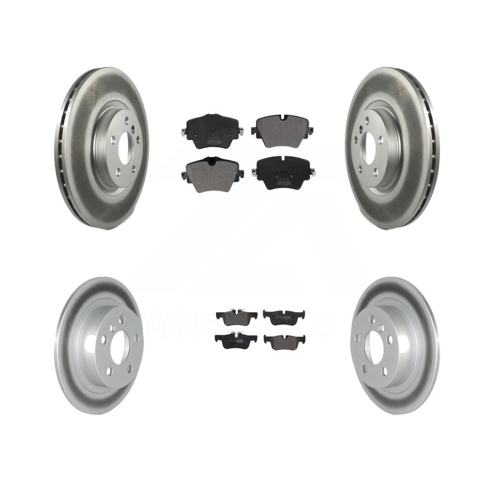 Coated Disc Brake Rotors And Semi-Metallic Pads Kit P667