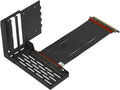Black Vertical GPU Mount Bracket with PCIe 4.0 X16 Riser Cable 20cm N465