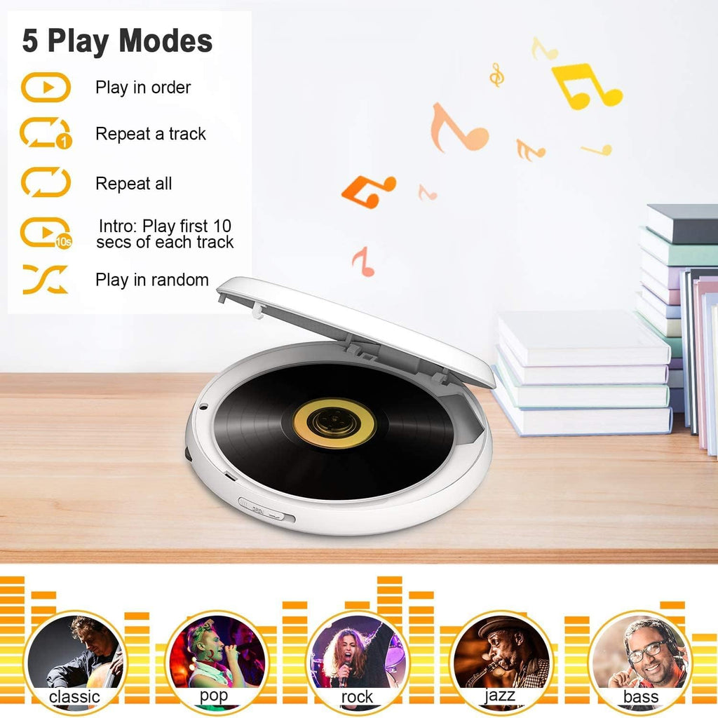 Portable CD Player with Bluetooth, LCD Display, Pack of 2 V548459