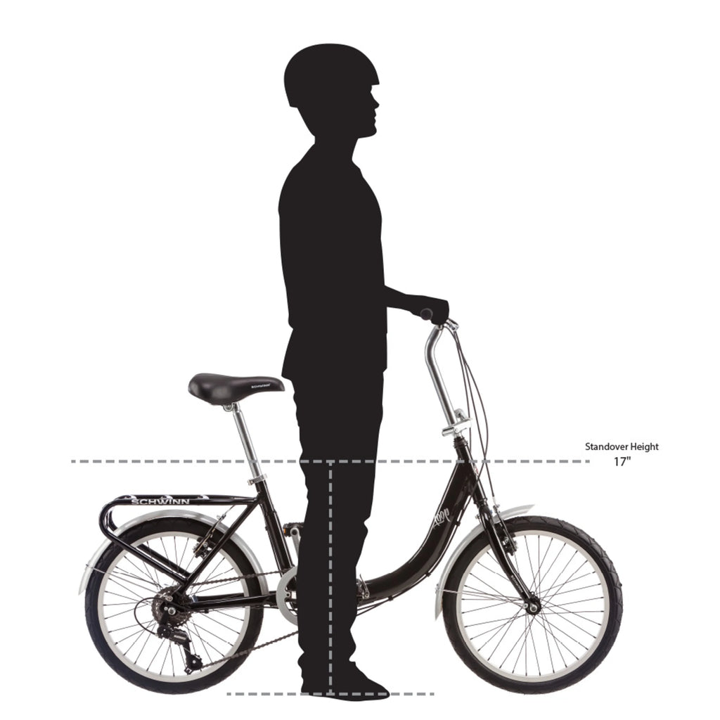Folding Commuter Bike, 20-inch wheels, Black R14083