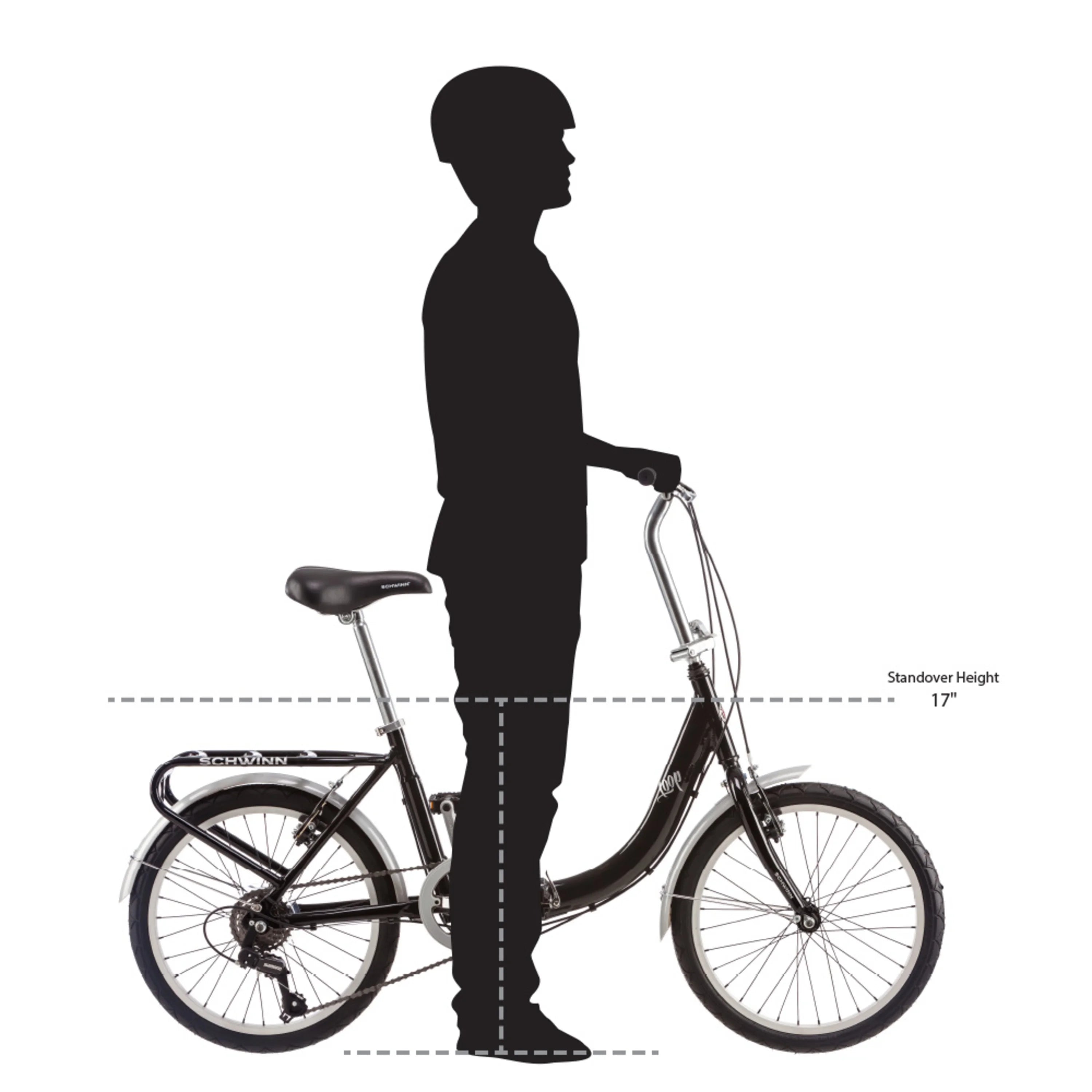 Folding Commuter Bike, 20-inch wheels, Black R14083