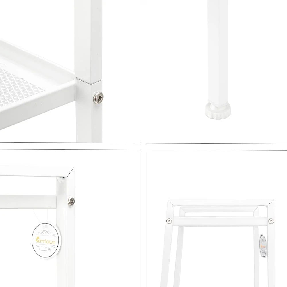 White 4-Tier Leaning Ladder Bookcase R8708
