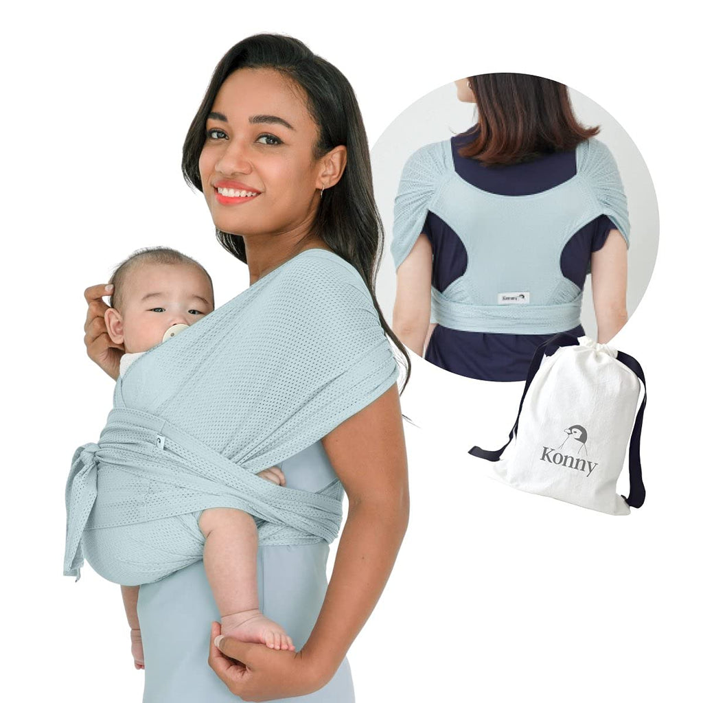 Baby Wrap Carrier, Breathable Infant Sling, Mint, 2XS, Pack of 2 F4305