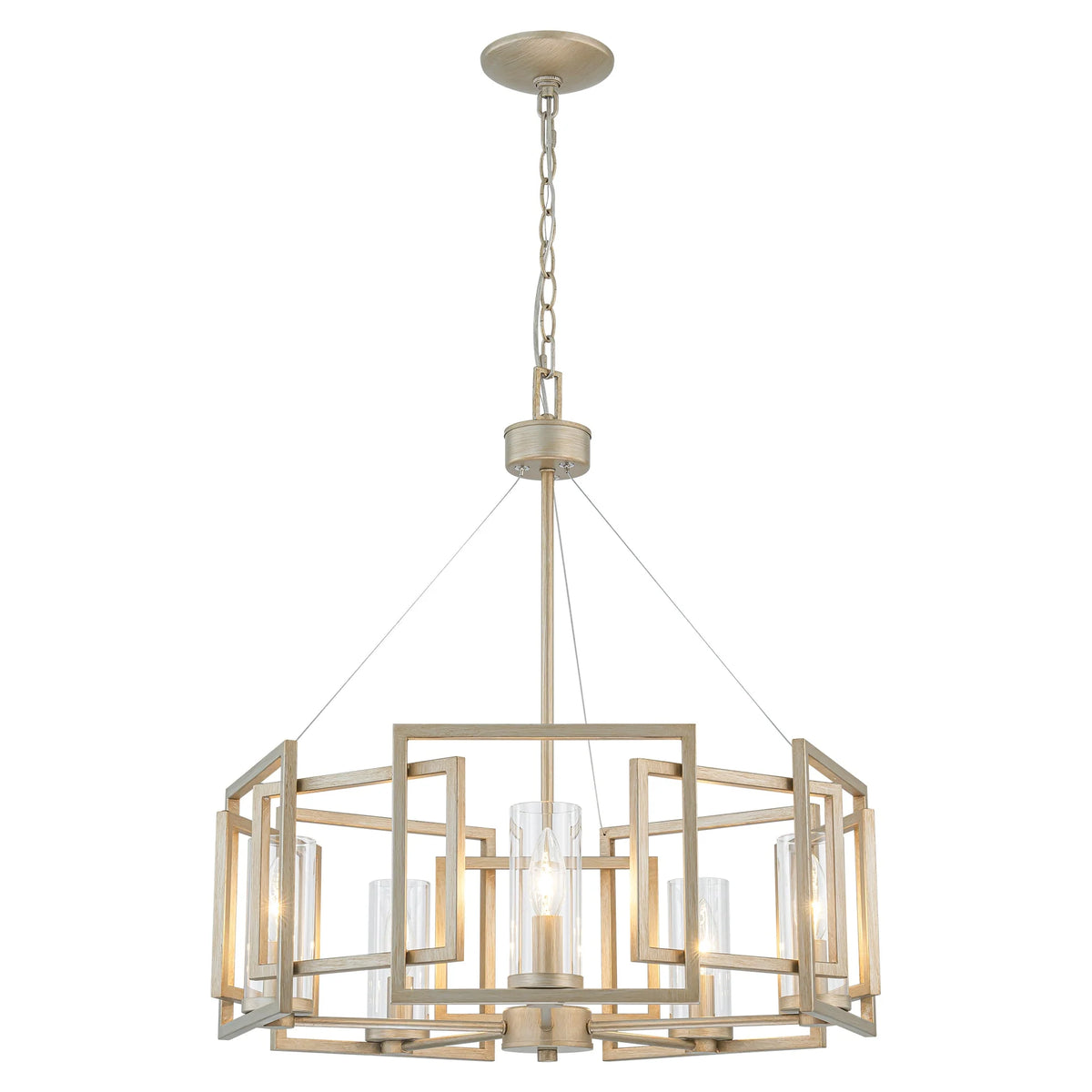5-Light Dimmable Drum Chandelier F7033